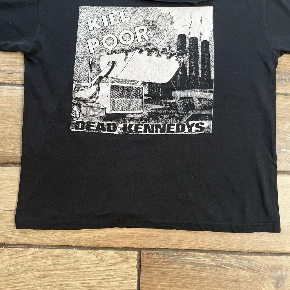 Dead Kennedys Medium Kill the Poor Vintage Anvil Black Flag Misfits Punk Cut - Picture 6 of 10
